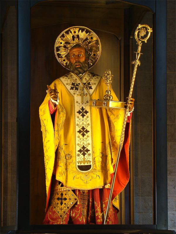 Immagine di San Nicola presente nella Basilica di San Nicola a Bari.